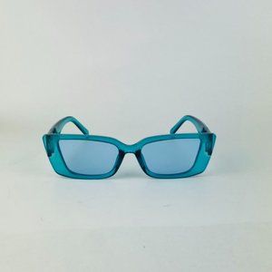 awesome cat eye translucent blue sunglasses